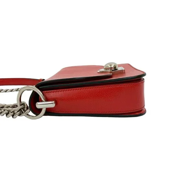 PRADA Red Leather Pochette Shoulder Bag - Picture 5 of 10